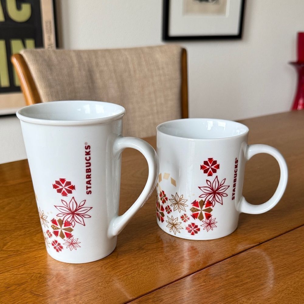 Set of 2 Starbucks holiday mugs